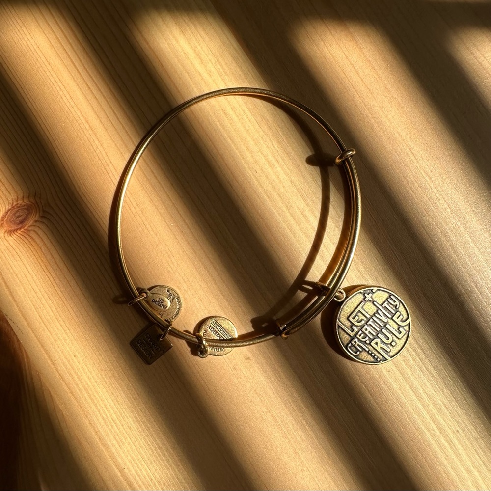 Alex and Ani “Let Creativity Rule” gold bracelet